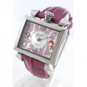 人気腕時計ガガミラノ ナポレオーネ40mm レザー ピンク/ホワイトシェル ボーイズ 6030.6