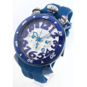 ガガミラノコピー腕時計 クロノ48mm ラバー ブルー/シルバー メンズ6053.1