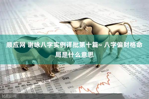 顺应网 谢咏八字实例详批第十篇~ 八字偏财格命局是什么意思