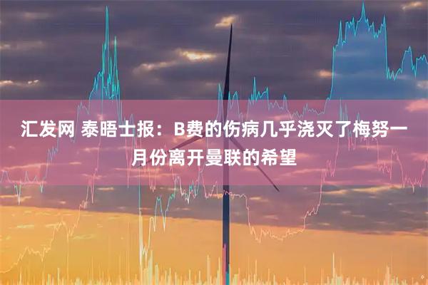 汇发网 泰晤士报：B费的伤病几乎浇灭了梅努一月份离开曼联的希望